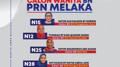Photo of MELAKA MEMILIH: Kekuatan 5 Calon Wanita BN Sangat Penting Menyumbang Kepada Kemenangan BN Di PRN Melaka – Norliza